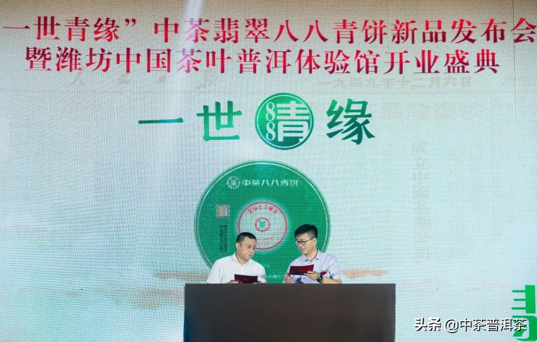 中茶翡翠白菜新品发布会,中茶八八青饼发布