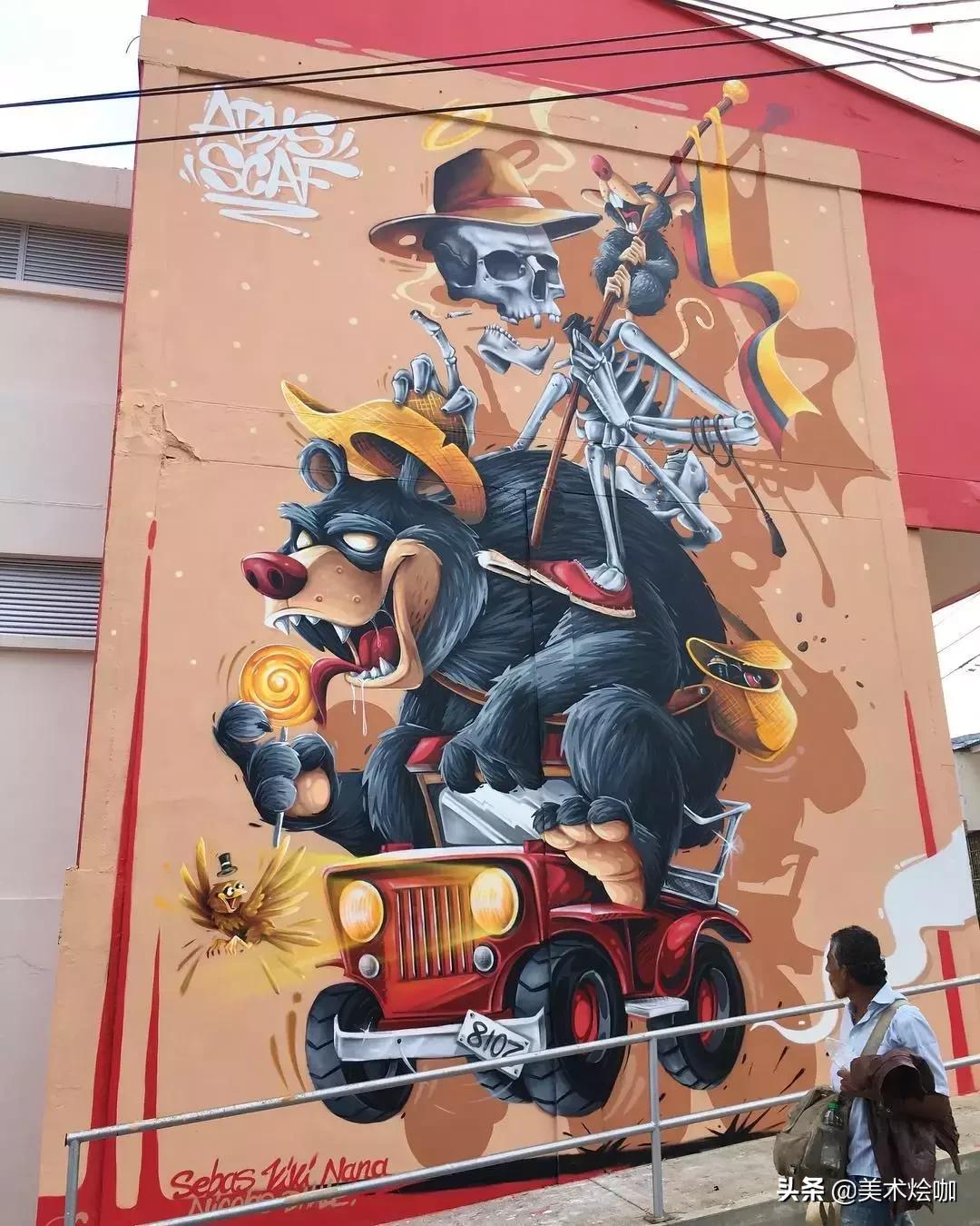 极具张力的墙绘作品,简单3d创意墙绘大全