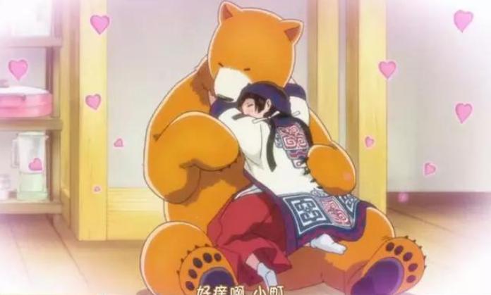 动漫中的双重萌点，雾姬和狗令人害怕，雨宿町和熊异常温馨