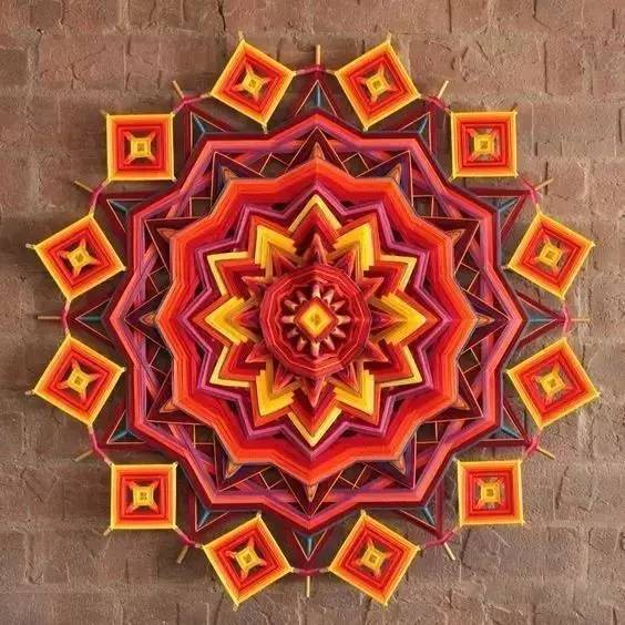 厉害，只用一次性筷子绕上毛线，开出曼荼罗花！附手工教程