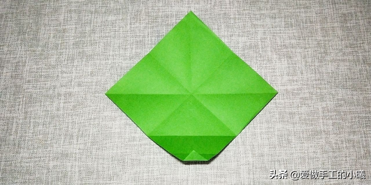 折纸树叶书签制作方法,折纸教程可爱小书签