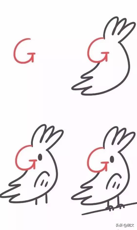 简笔画用字母m画一辆自行车,创意字母简笔画启蒙