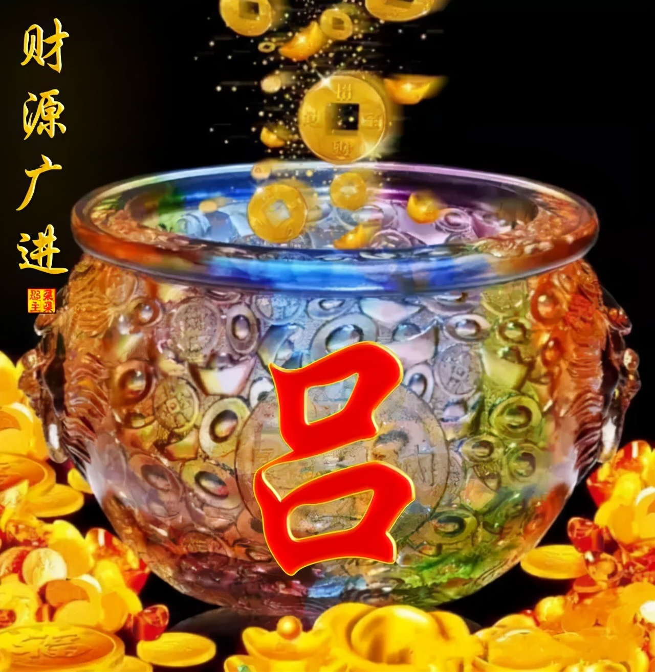 100张百家姓水晶系列微信头像,百家姓富贵微信头像