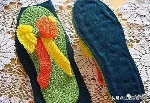 毛线地板拖鞋编织教程全过程,钩拖鞋的各种钩织教程