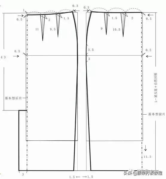 女装连衣裙服装制版,高腰褶皱a字吊带连衣裙女装