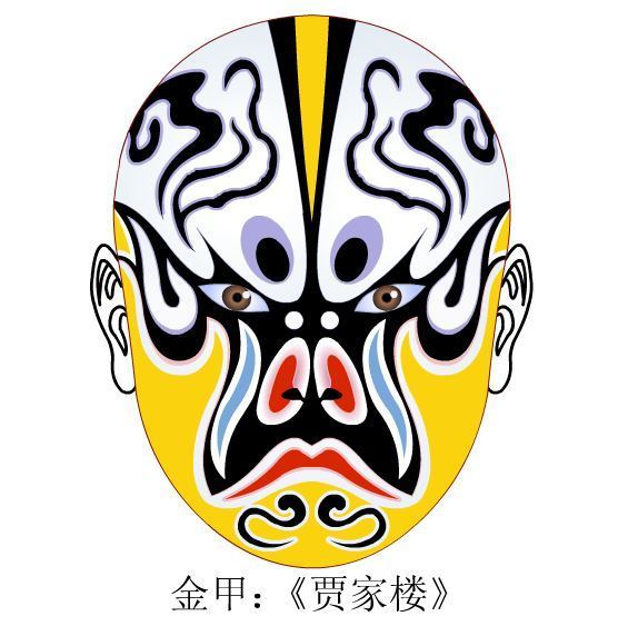 戏曲人物脸谱儿童画,自己创作的戏曲脸谱