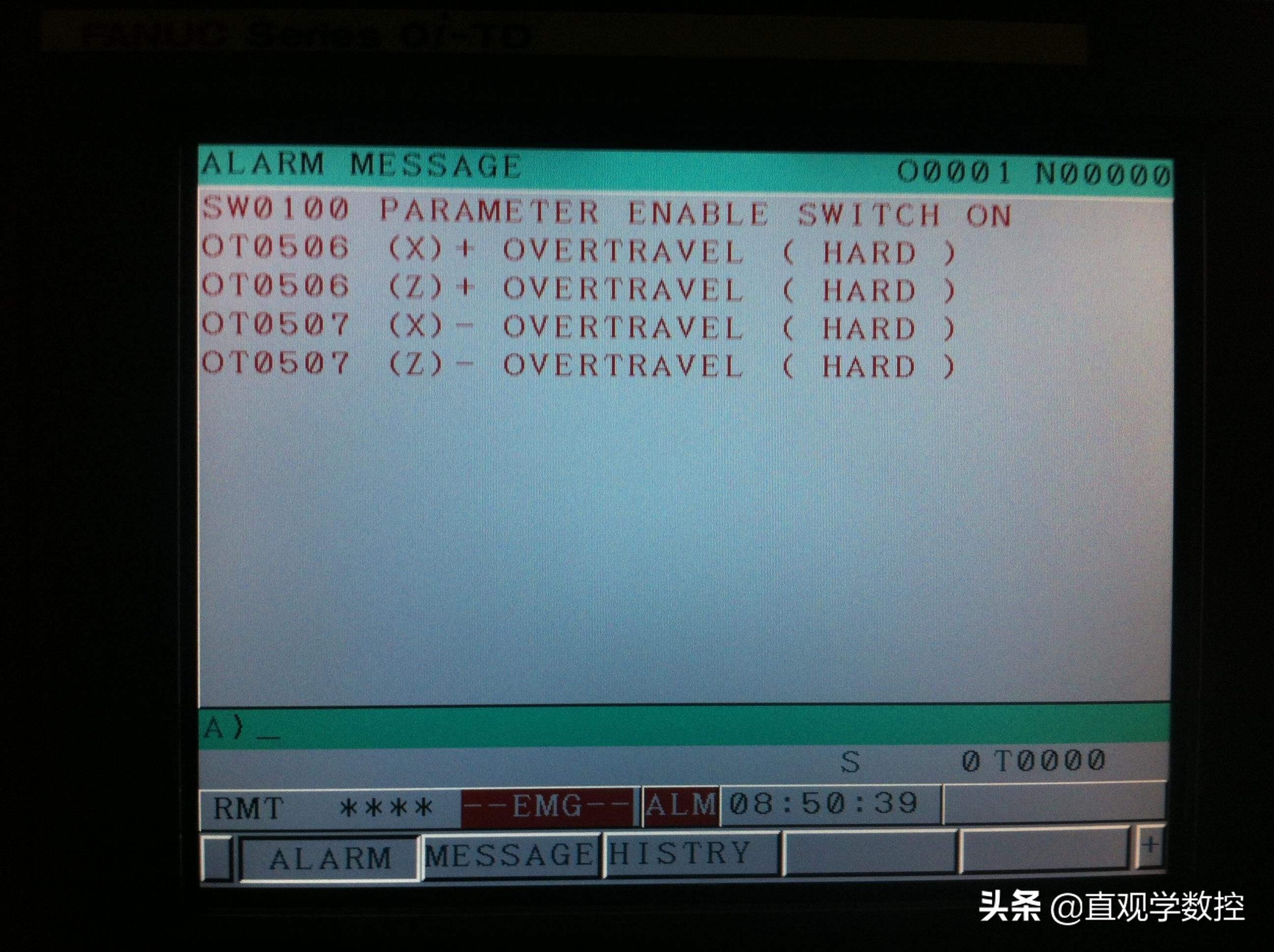 fanuc机床急停报警怎么解除,fanuc数控车床300报警怎么处理