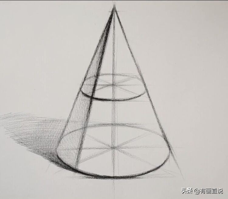 素描石膏体基础入门,素描圆锥基础入门