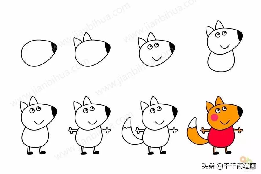 幼儿园动物的水墨画入门,儿童动物画入门简易范画