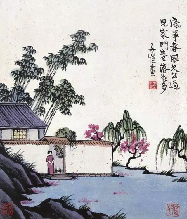 丰子恺画唐诗宋词,丰子恺的画醉了整个春天