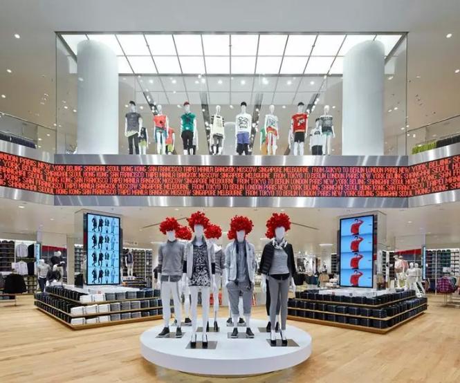 没有墙体服装店设计布局,服装店展厅直播间布局平面图