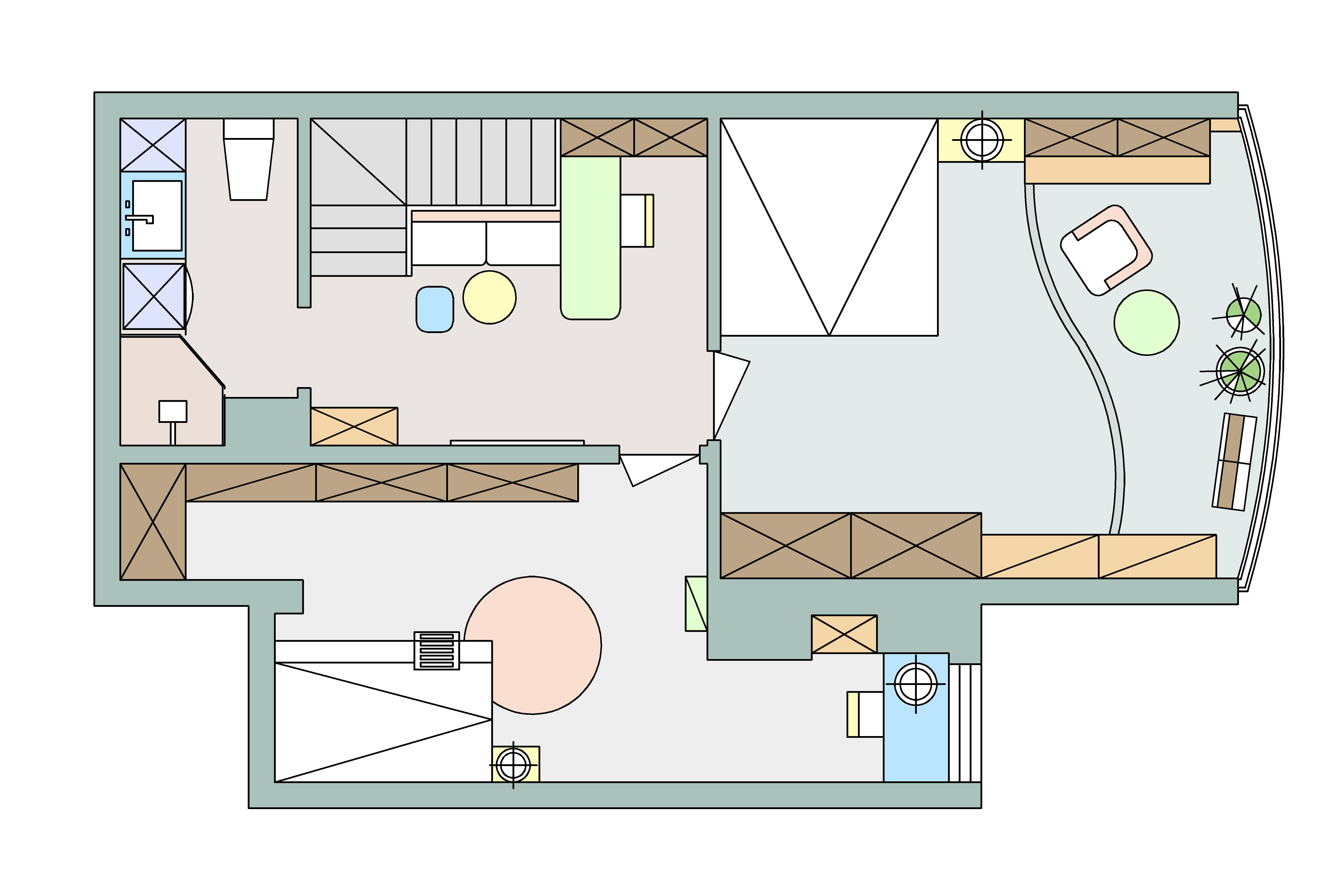 花园旋转楼梯下方空间利用,一楼下沉式花园改楼梯设计效果图