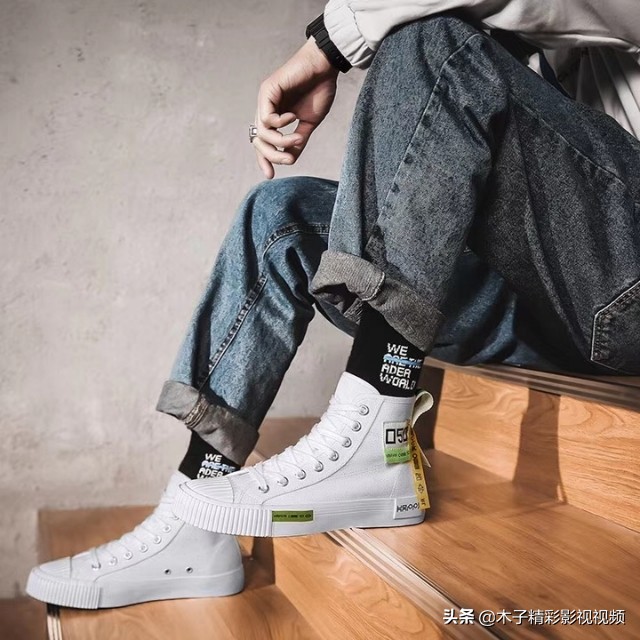 2022新款夏秋季男士板鞋ins,2021帆布鞋男百搭板鞋