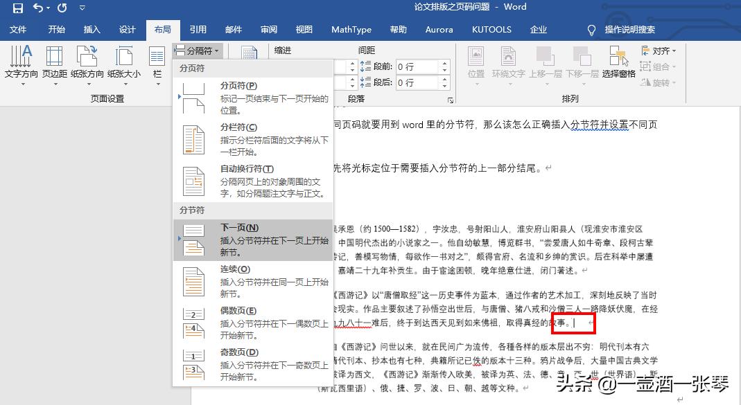 word排版怎么把页码放在中间,word论文排版插页后面的页码