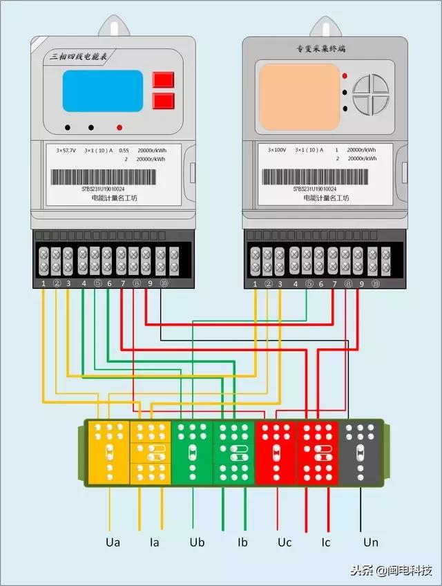 三相四线电能表带互感器接线视频,一组互感器串电能表和电流表接线