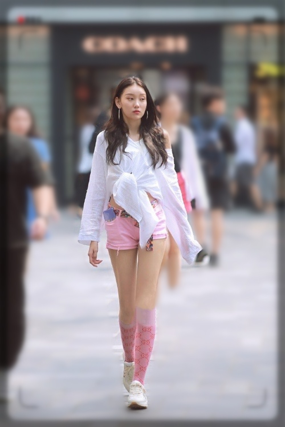 过膝长袜夏季怎么穿搭,夏天长款隐形袜穿搭