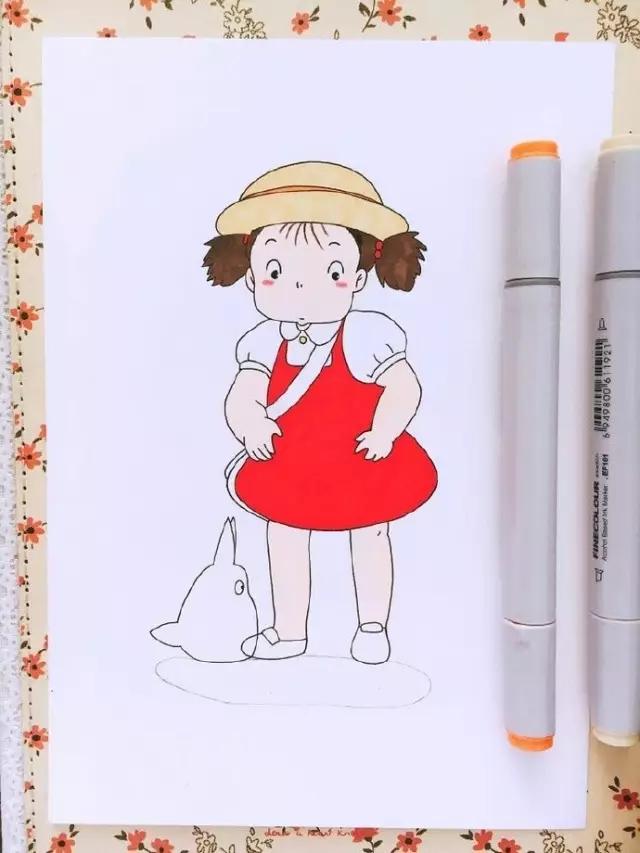 手绘头发涂色教程马克笔,touch马克笔80色手绘教程