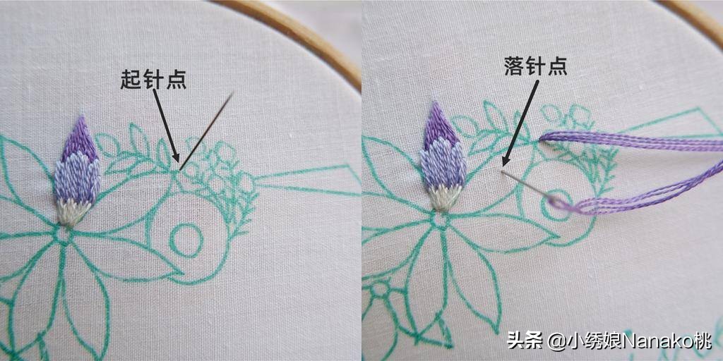 满园春刺绣教程,花环刺绣教程