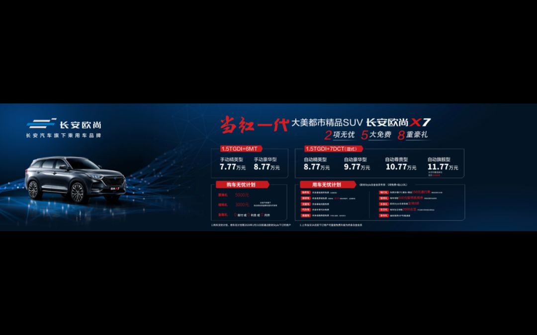 长安欧尚x7目前各地优惠力度,799万元起长安欧尚x7公布预售价