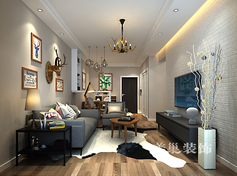 美巢郑州恒大御景湾装修效果图95平宜居风户型，能住三代5口人