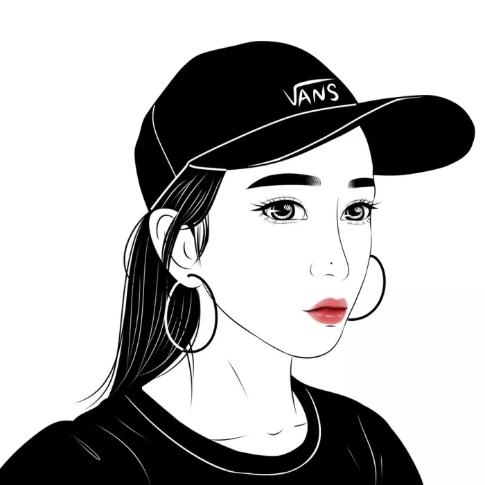 个性原宿风手绘头像,原宿风头像女伤感真人