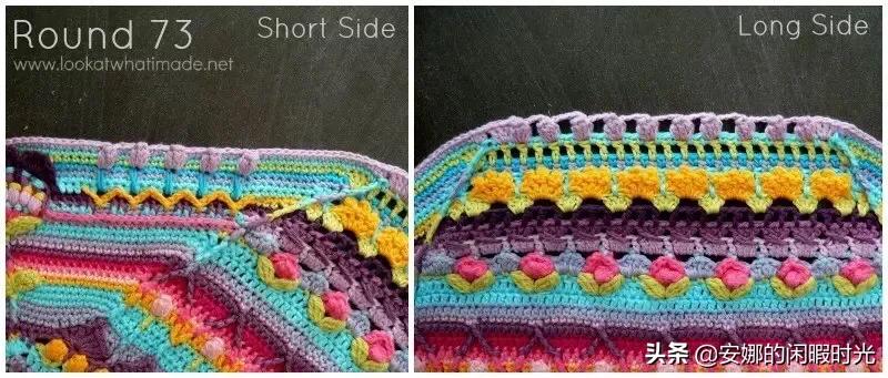 曼陀罗毯子编织教程,苏菲花园曼陀罗毯子钩法高清图解