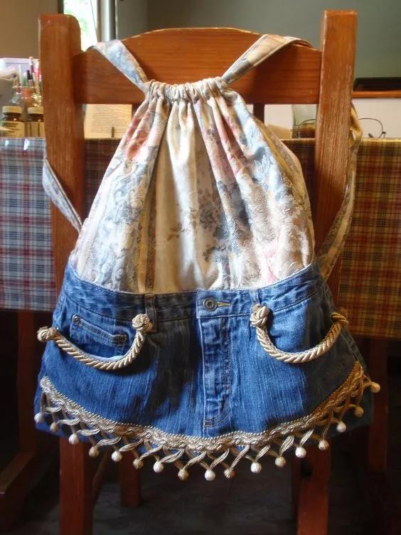 牛仔裤改包包做法大全简单,旧牛仔裤的超实用改造成品