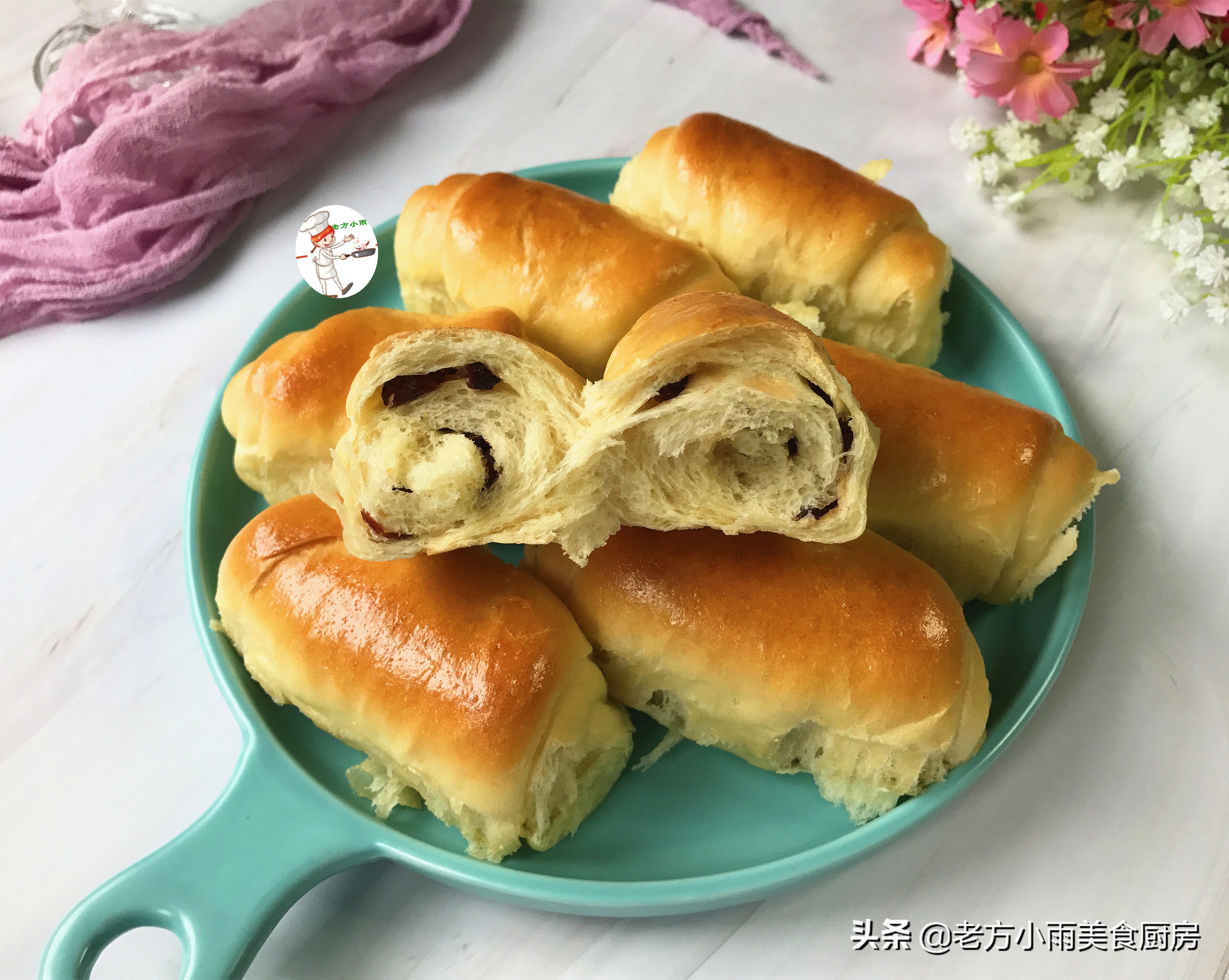不用二次发酵的面包的做法,不用放黄油的面包卷
