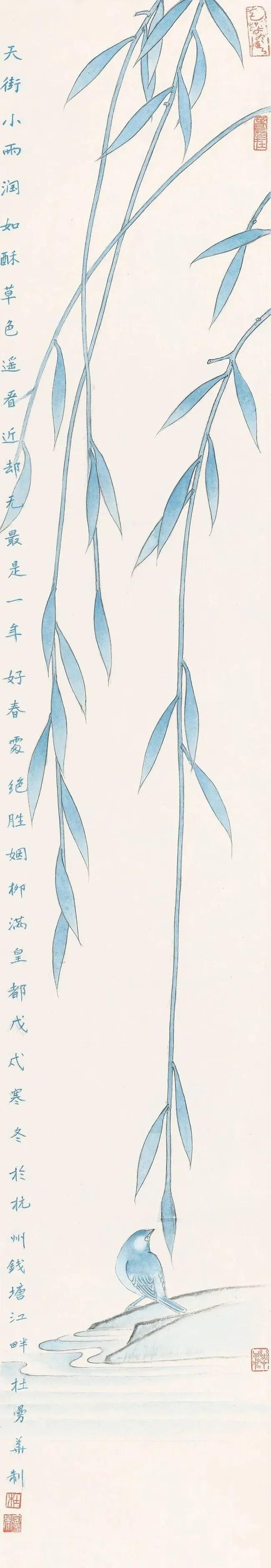 杜曼华花鸟作品欣赏,淡雅空灵杜曼华工笔花鸟作品40幅