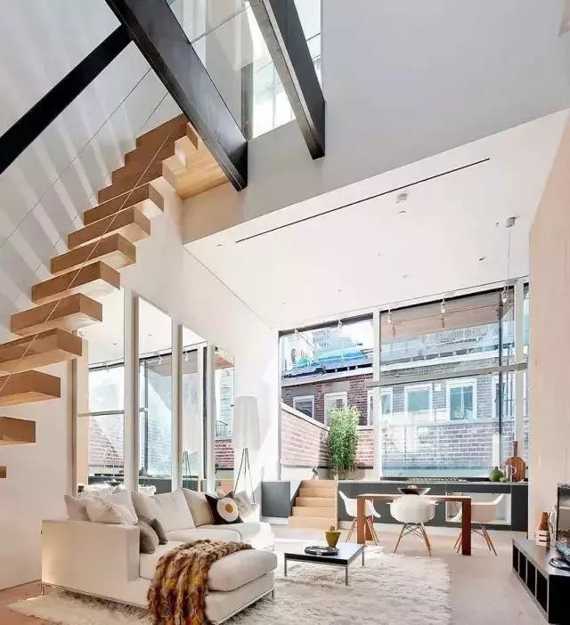 轻奢新中式挑空客厅效果图,挑空客厅极简设计案例