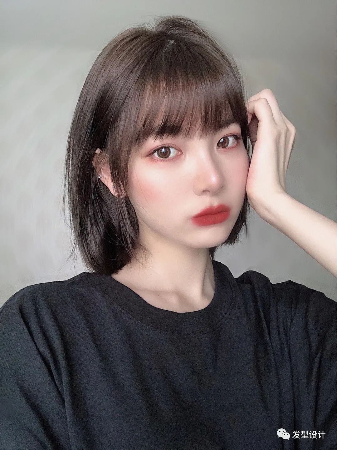 八大网红刘海短发,无刘海短发发型女