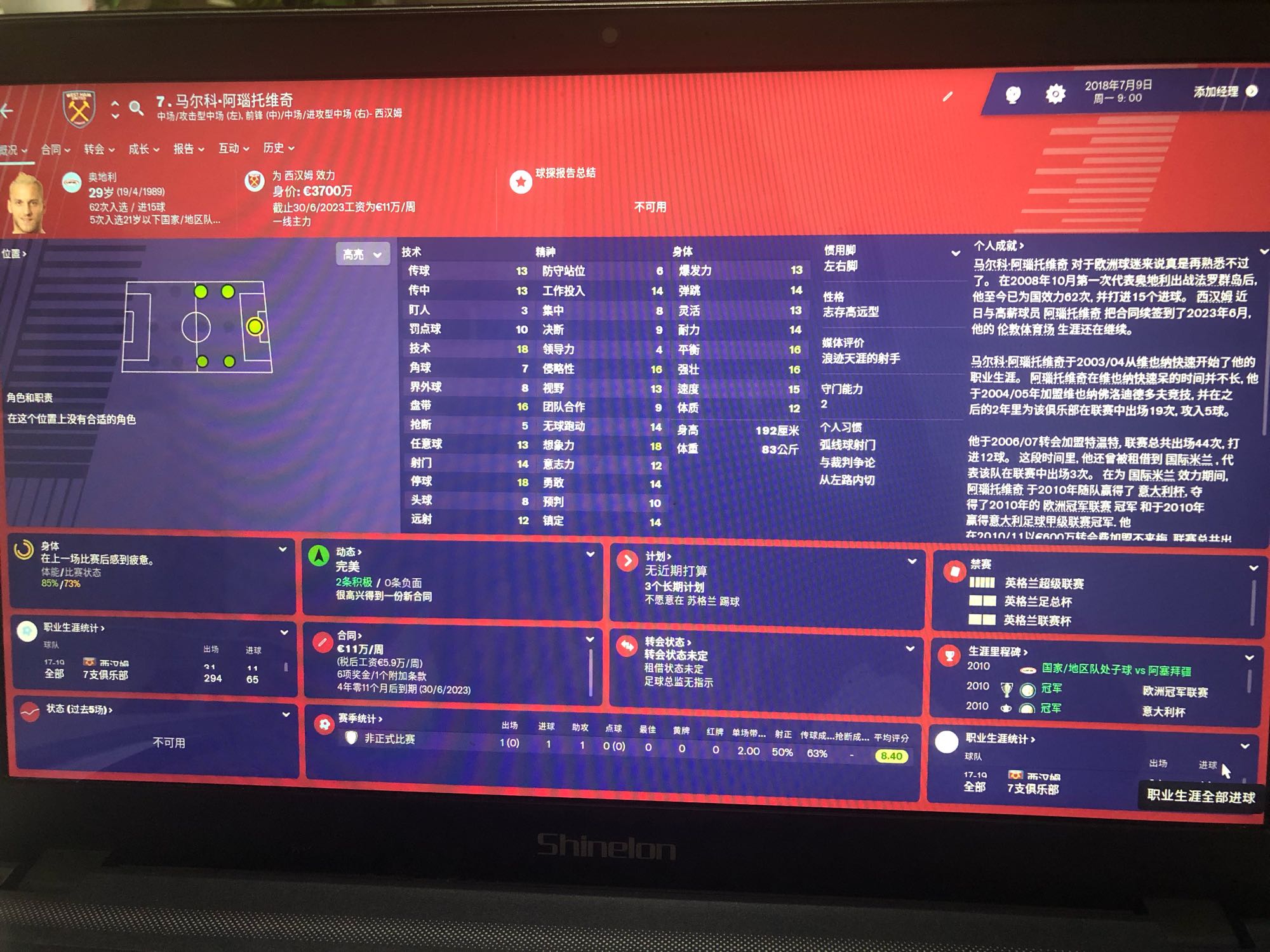 评价阿瑙托维奇,阿瑙托维奇评价国际米兰