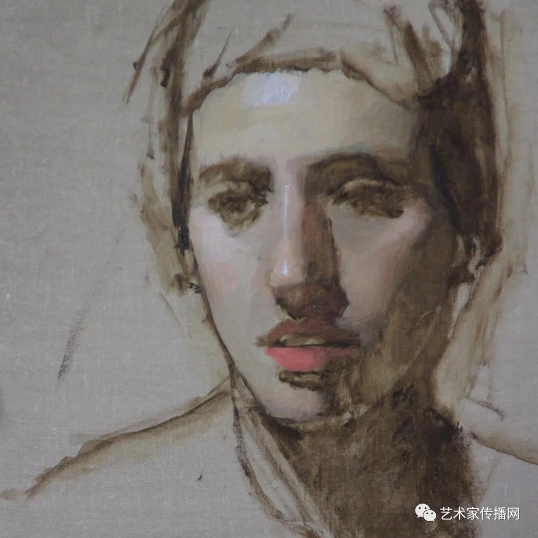 美国写实油画大师作品欣赏,写实油画中国女肖像脸部调色技巧
