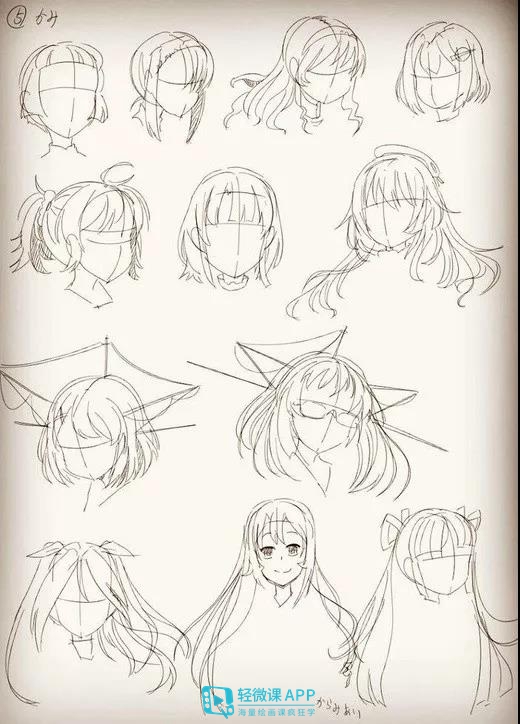 女生漫画发型100种简单画法图解,短发漫画发型女2020流行发型