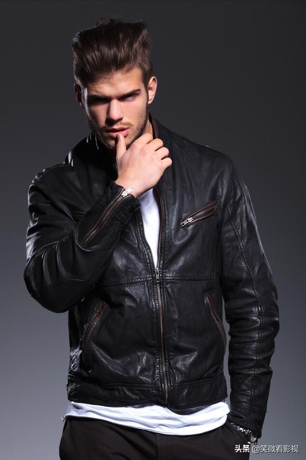 咖啡色猎装皮衣怎么搭配男士,男士牛仔衣皮衣叠穿搭配技巧