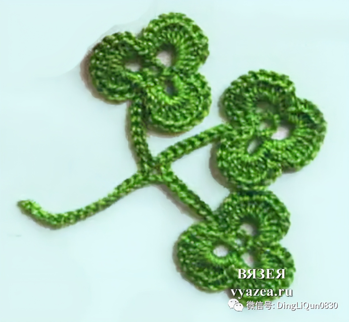 树枝树叶的编织图解,树叶钩针编织教程图解