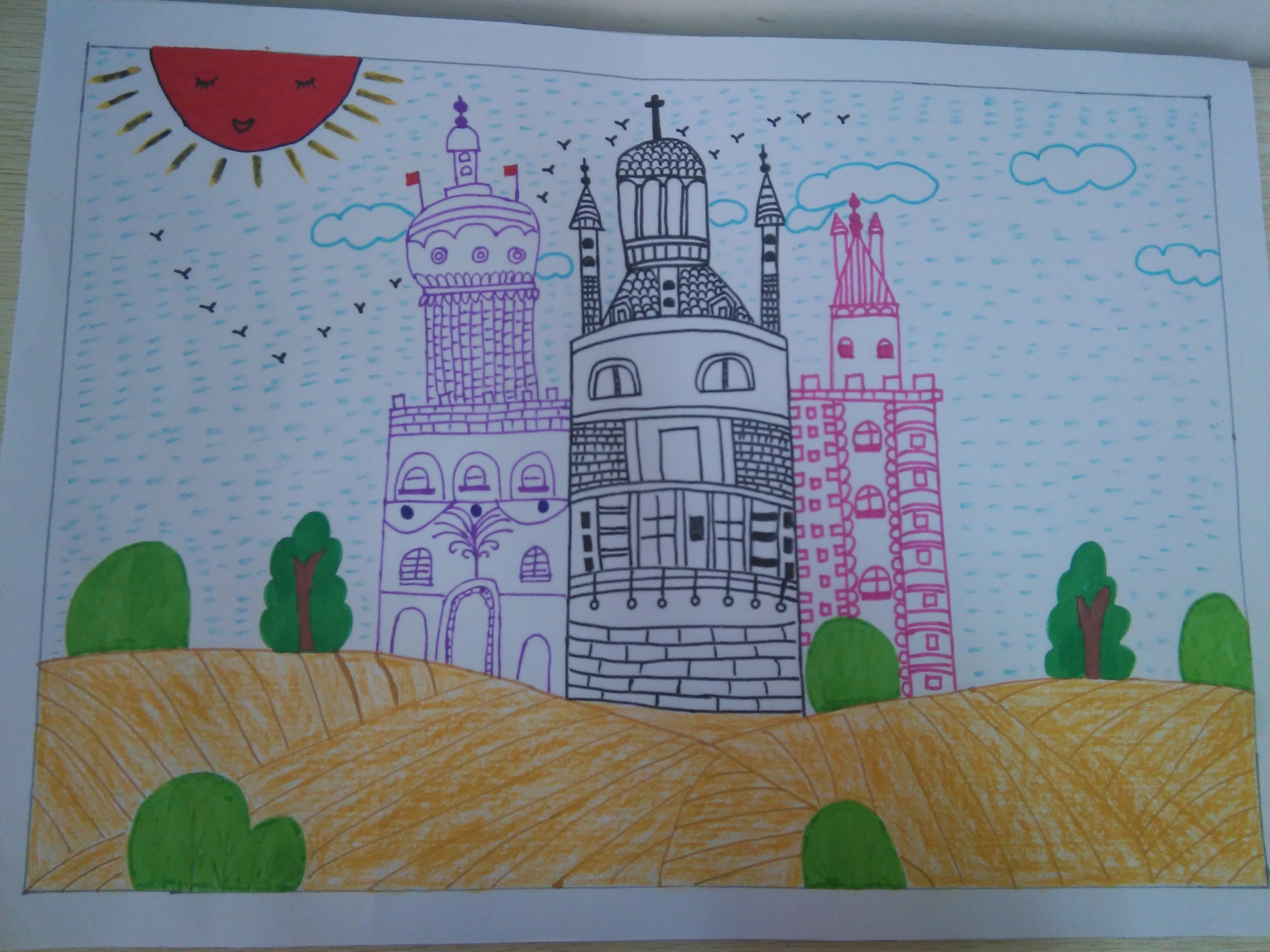 少女心爆棚的又简单的简笔画,安静女孩彩色简单简笔画图片