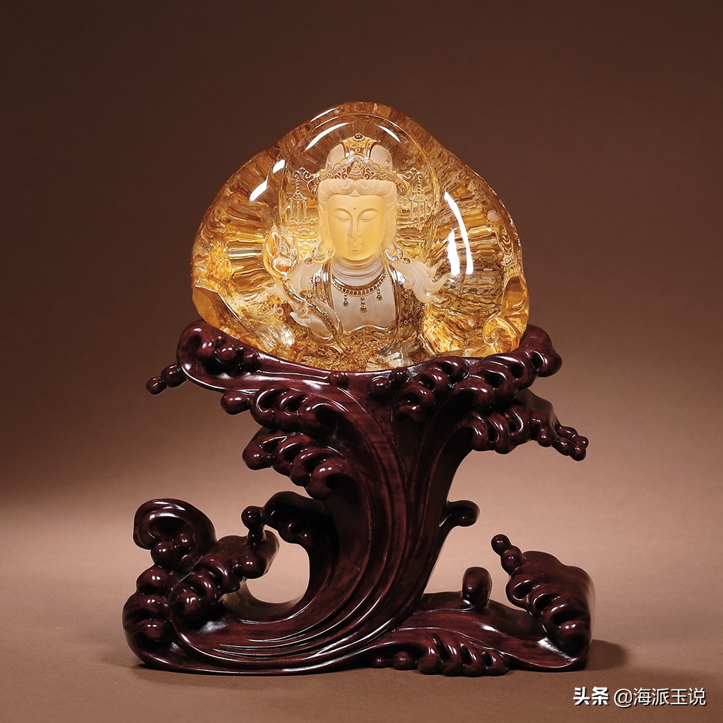 密教石刻造像,水晶内雕密宗佛像