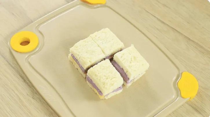 芋泥西多士教程,芋泥西多士成品