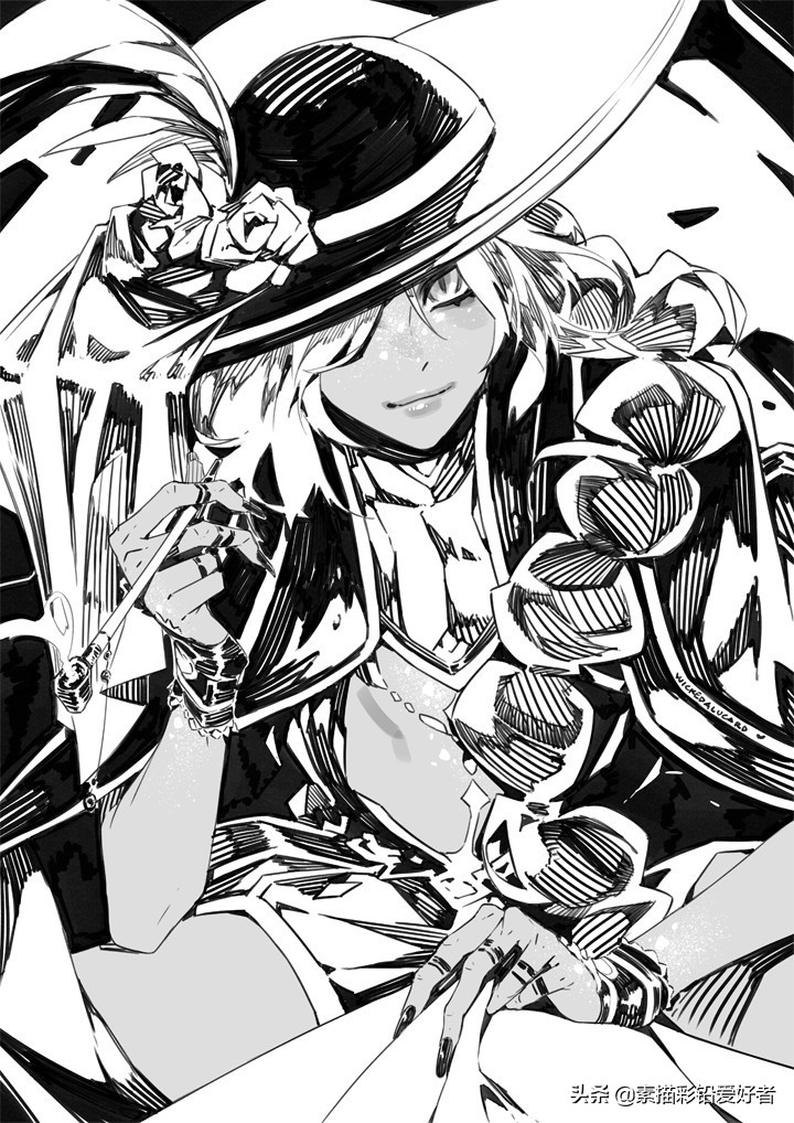 绘画素材|唯美二次元人物线稿，排线临摹练习