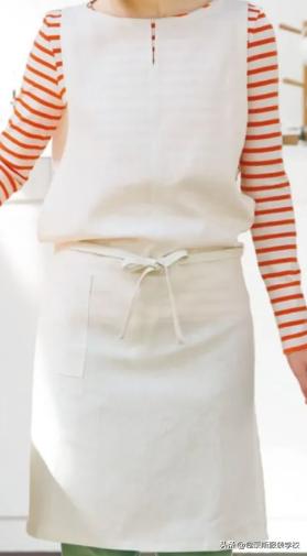 前后双面系带围裙效果附图纸,美观围裙的样式