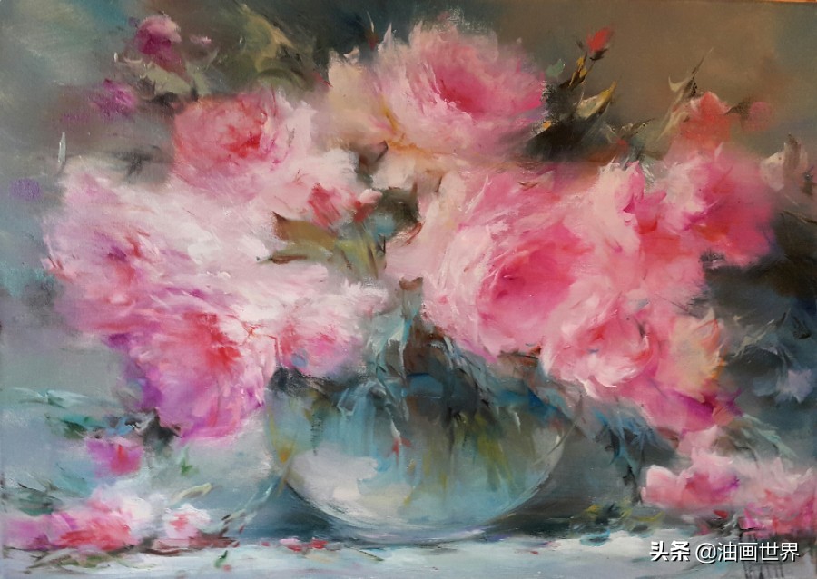 这画家绝对拥有绘画的魔力，把花束画得如此之美