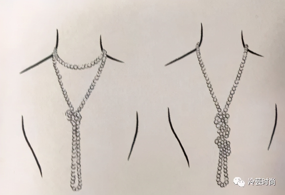 项链的活动扣佩戴方法,项链的佩戴要讲究八大搭配技巧