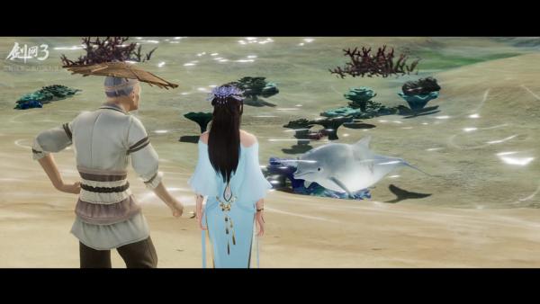 剑网3动物海豚,捡垃圾保护大海