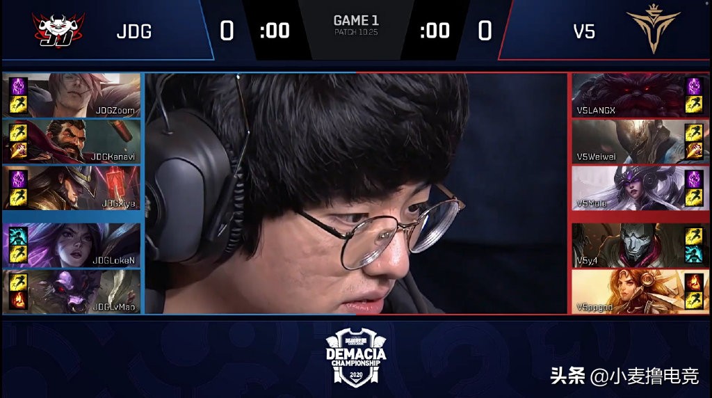 兮夜首秀发挥亮眼,助JDG首局击败V5!卡牌抢大龙是致胜关键