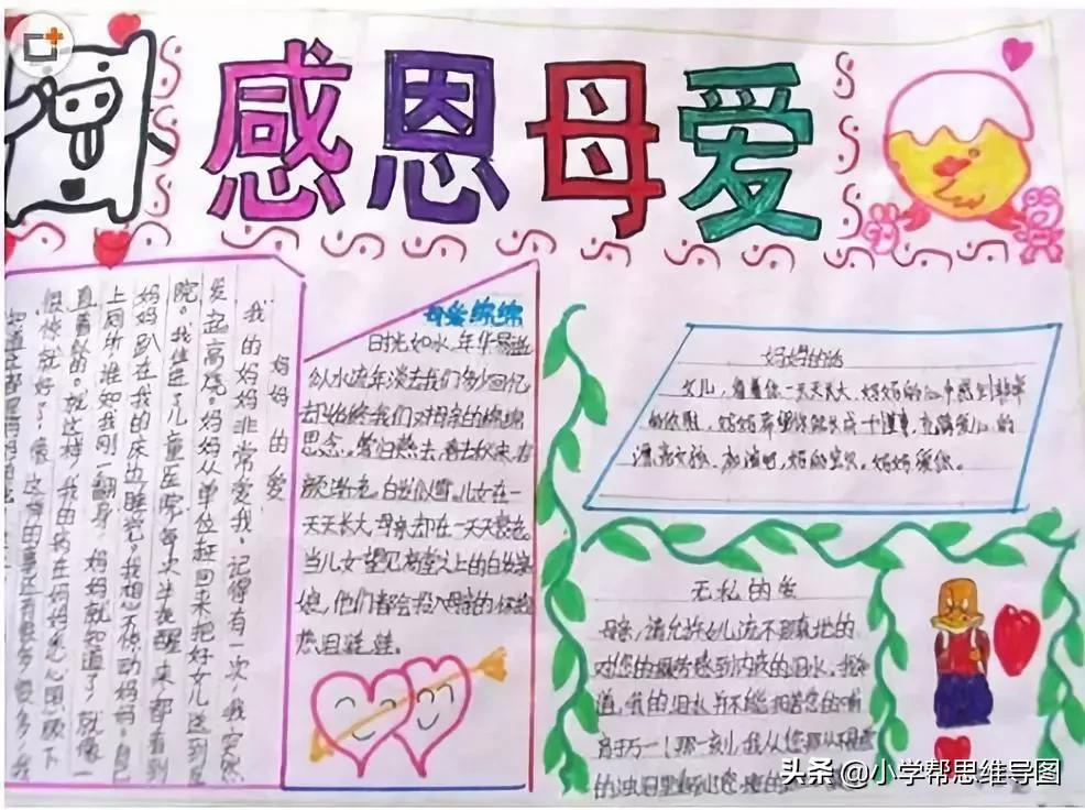 关于母亲节的手抄报又漂亮又简单,关于母亲节手抄报的文案短句