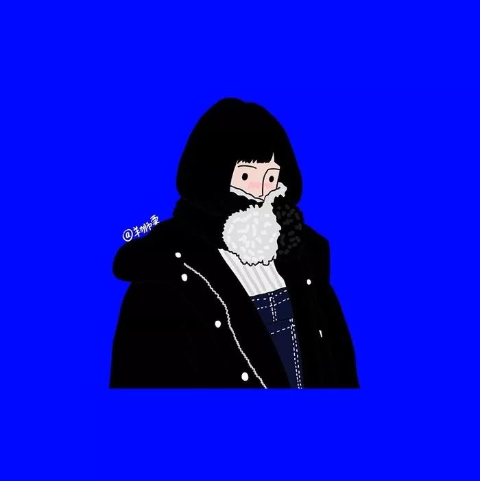 森系简约黑白手绘头像,个性原宿风手绘头像