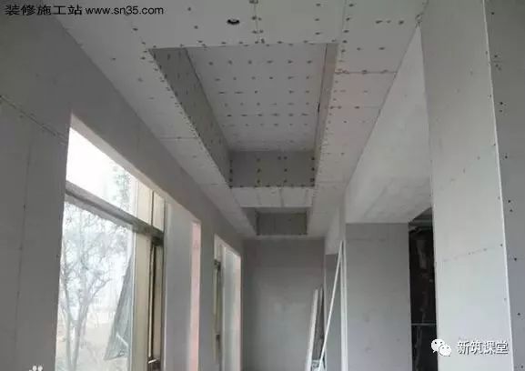 轻钢龙骨石膏板造型吊顶施工视频,石膏板天花吊顶施工全过程