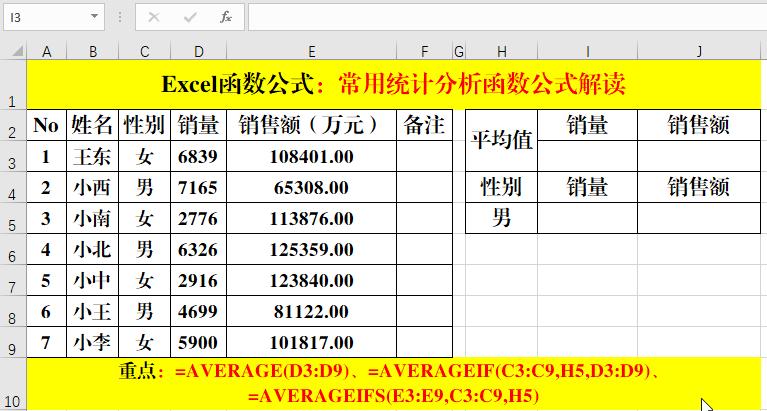 excel函数sumifs运用分段统计,统计常用的excel函数公式