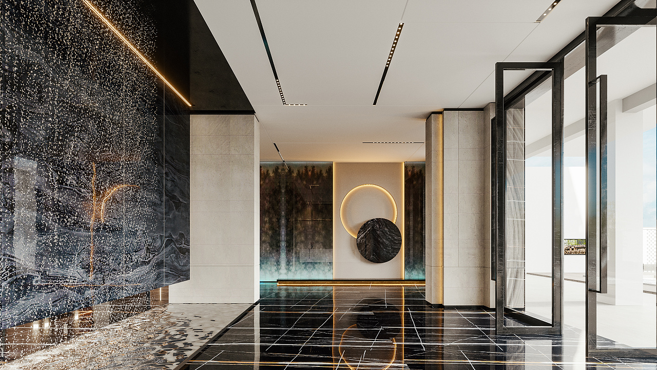 办公室前台装修设计工程,高端办公室前台装修设计展示